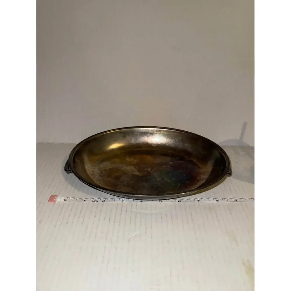 Vintage 8-Inch Oval Silver-Plated Serving Dish